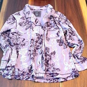 Soma Edison Garden Pattern Long Sleeve Button Front Pj Top. Size XL p5